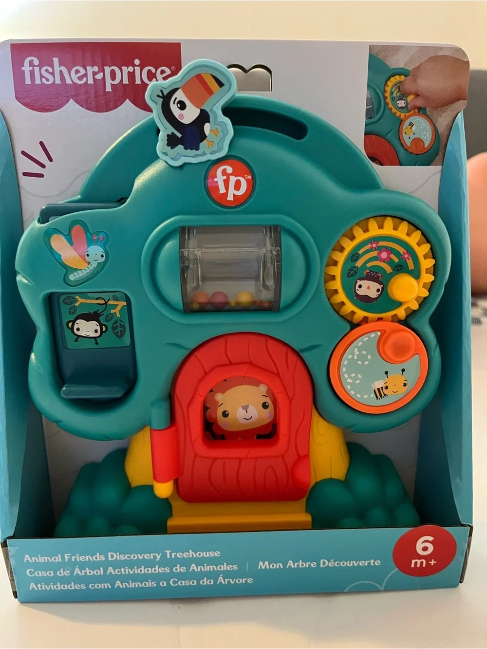 Fisher-Price Teal and Red Animal Friends Discovery Treehouse